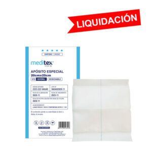 Apósito especial estéril Meditex de 20 x 25 cm